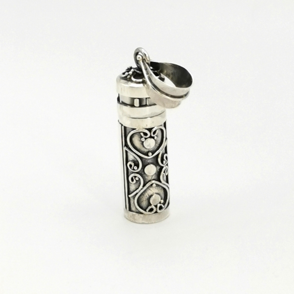 Sterling Silver Ash Box Locket Pendant Keepsake 🆕
